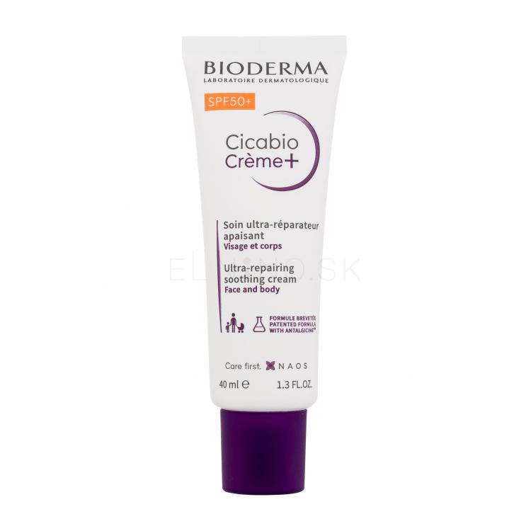 BIODERMA Cicabio Crème+ Ultra-Repairing Soothing Cream SPF50+ Telový krém 40 ml