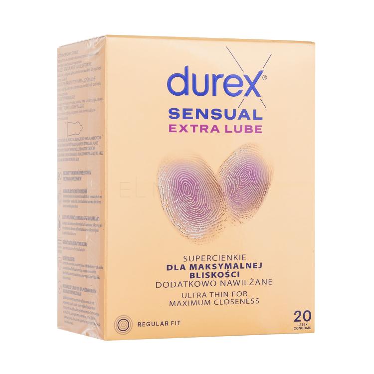 Durex Sensual Extra Lube Kondómy pre mužov Set