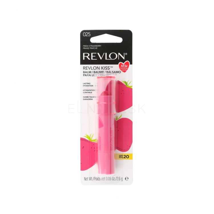 Revlon Revlon Kiss SPF20 Balzam na pery pre ženy 2,6 g Odtieň 025 Fresh Strawberry poškodený obal