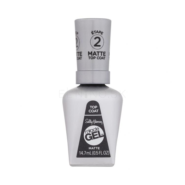 Sally Hansen Miracle Gel Matte Top Coat Lak na nechty pre ženy 14,7 ml