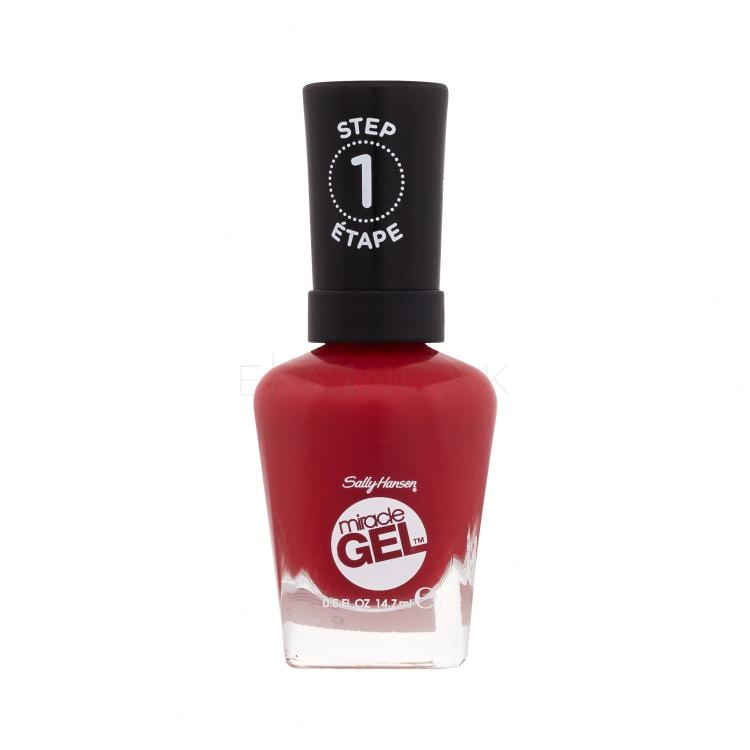 Sally Hansen Miracle Gel Lak na nechty pre ženy 14,7 ml Odtieň 402 Red Between the Lines