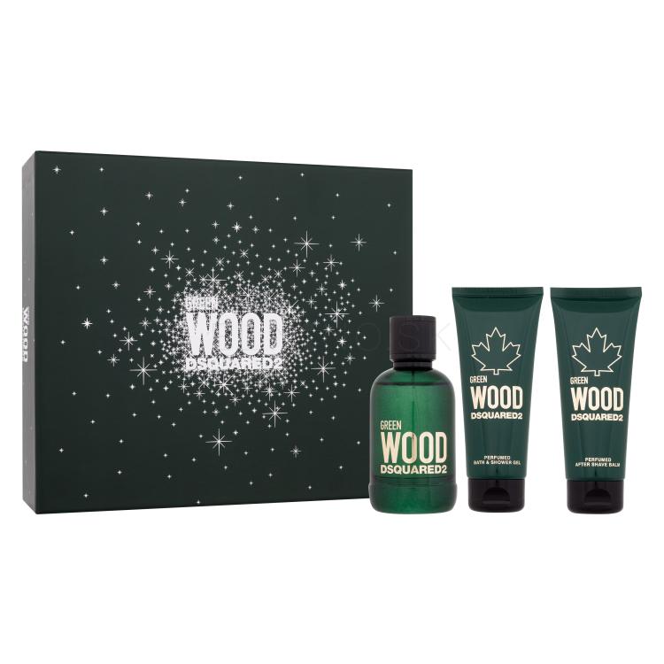 Dsquared2 Green Wood Darčeková kazeta toaletná voda 100 ml + sprchovací gél 100 ml + balzam po holení 100 ml