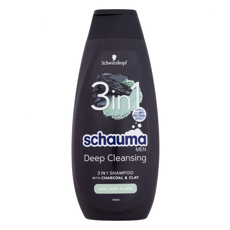 Schwarzkopf Schauma Men Deep Cleansing 3in1 Šampón pre mužov 400 ml poškodený flakón