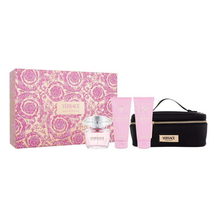 Versace Bright Crystal SET1 Darčeková kazeta toaletná voda 90 ml + telové mlieko 100 ml + sprchovací gél 100 ml + kozmetická taštička