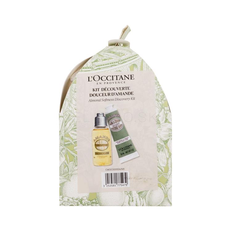 L&#039;Occitane Almond (Amande) Softness Discovery Kit Darčeková kazeta sprchovací olej Almond Shower Oil 35 ml + krém na ruky Almond Delicious Hands 30 ml