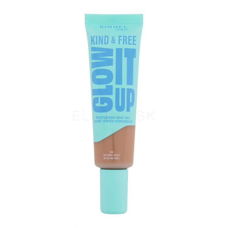 Rimmel London Kind &amp; Free Glow It Up Moisturising Skin Tint Make-up pre ženy 30 ml Odtieň 400 Natural Beige