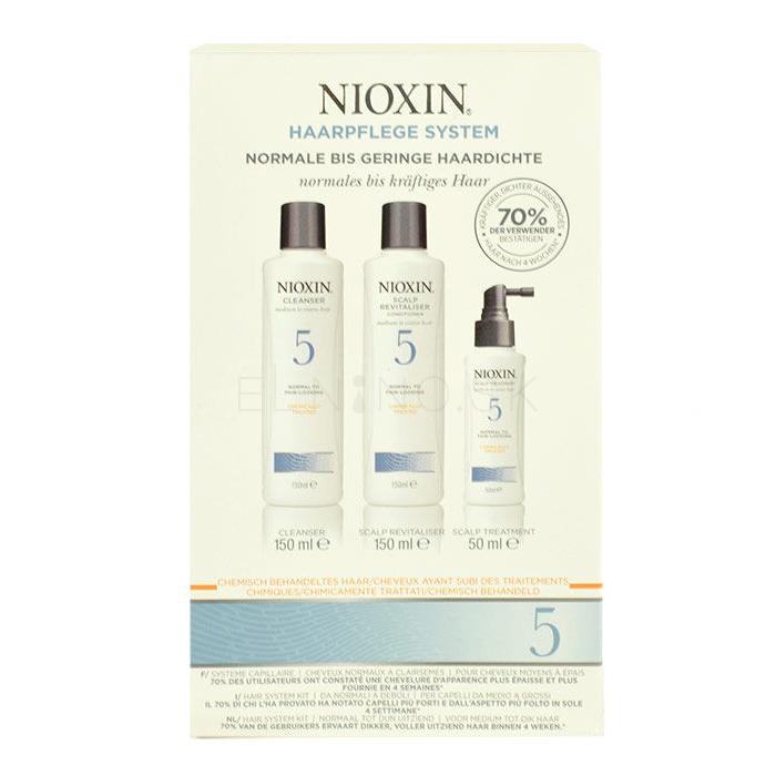 Nioxin System 5 Darčeková kazeta šampón 150 ml + kondicionér 150 ml + vlasová starostlivosť 50 ml poškodená krabička