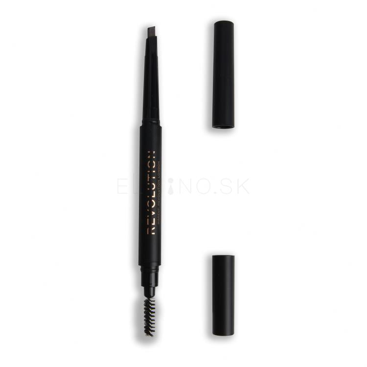 Makeup Revolution London Duo Brow Definer Ceruzka na obočie pre ženy 0,15 g Odtieň Brown