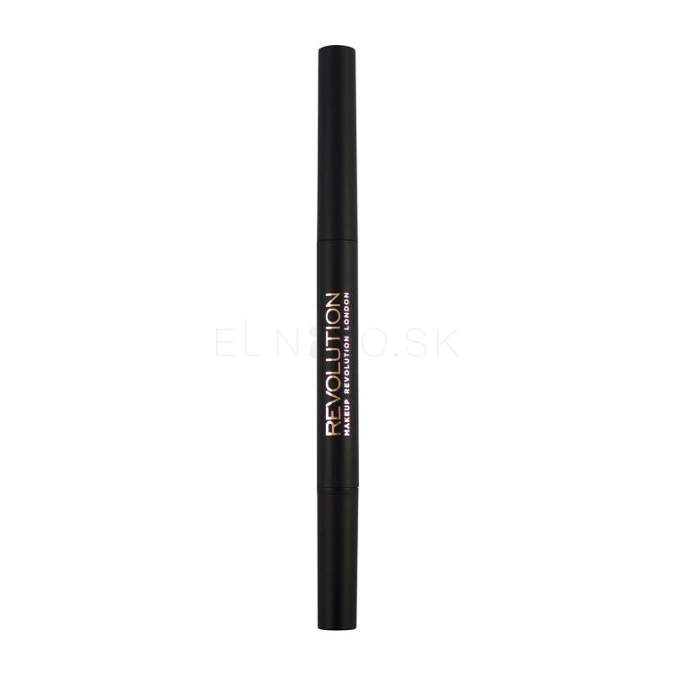 Makeup Revolution London Duo Brow Definer Ceruzka na obočie pre ženy 0,15 g Odtieň Medium Brown