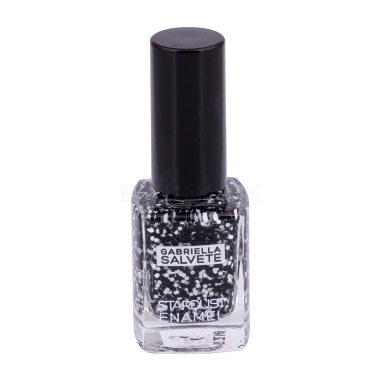 Gabriella Salvete Stardust Enamel Lak na nechty pre ženy 11 ml Odtieň 03 Black Me Up!